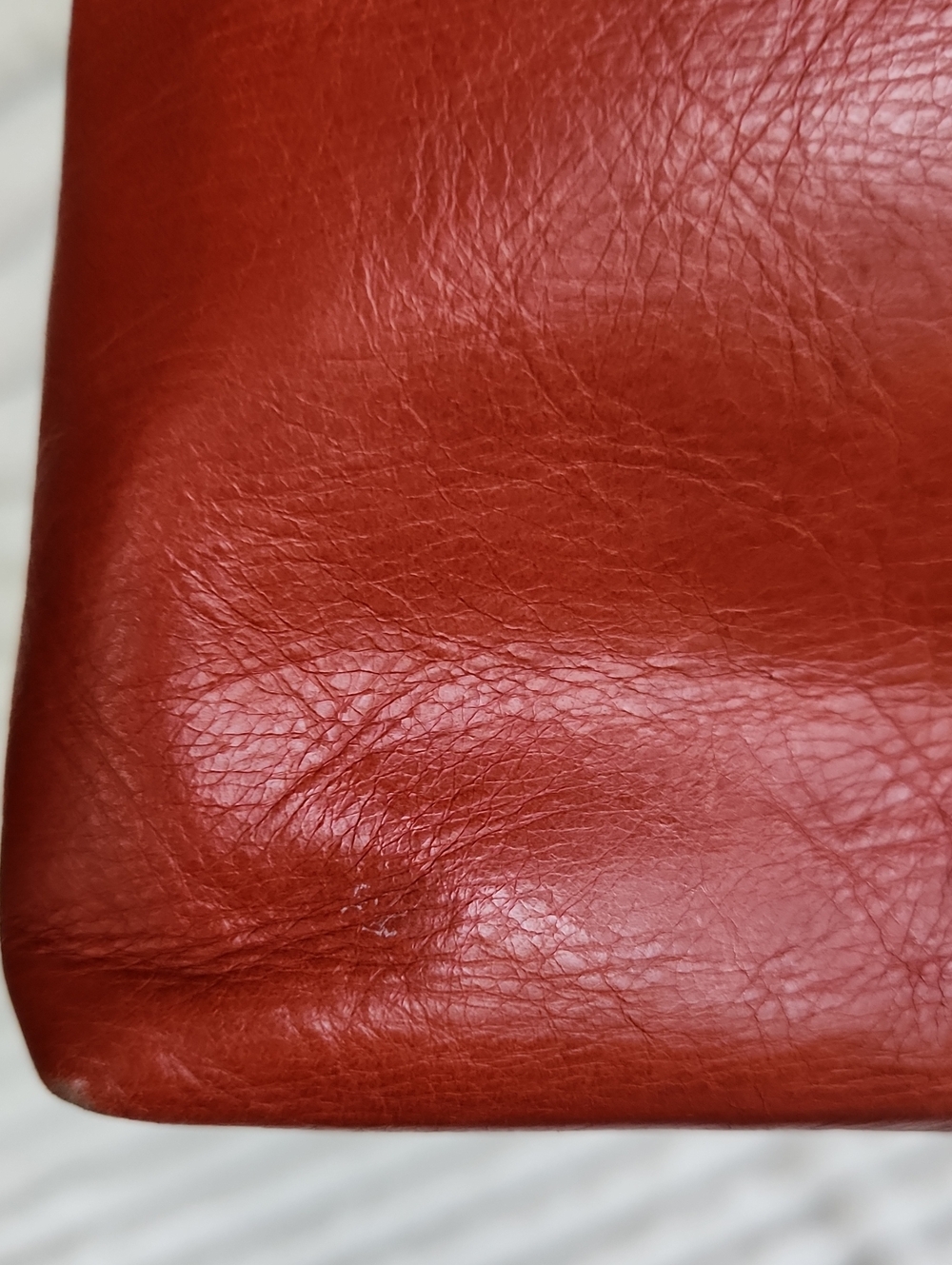 Rust Orange Leather Wristlet/ Clutch/Shoulder Bag - Picture 15 of 15